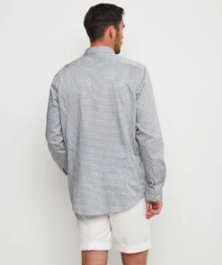 Slim Fit Sateen Geo Shirt -Bossz Clothing Shop 2Ky6UFg2hYM9WShfb1RiPkkOyPW3VQ6zRqSv91rP