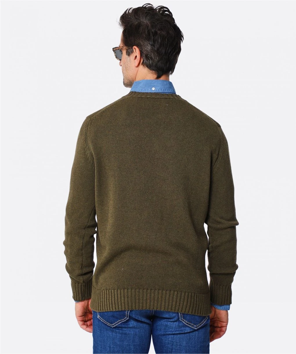 Cotton V Neck Brody Jumper 5 Cotton V Neck Brody Jumper - Image 3