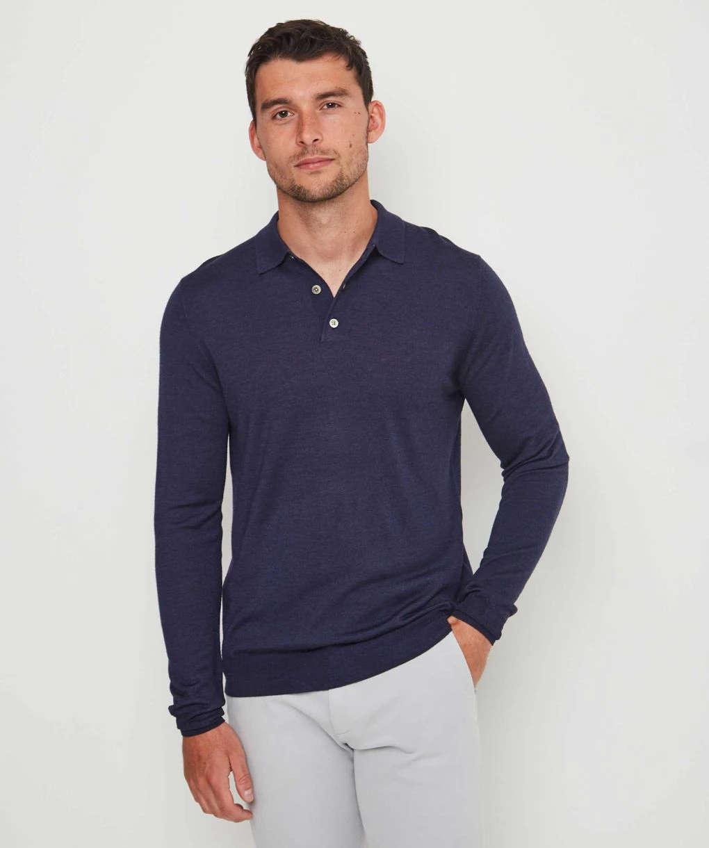 Hackett Merino Silk Polo Shirt 4 Hackett Merino Silk Polo Shirt - Image 2