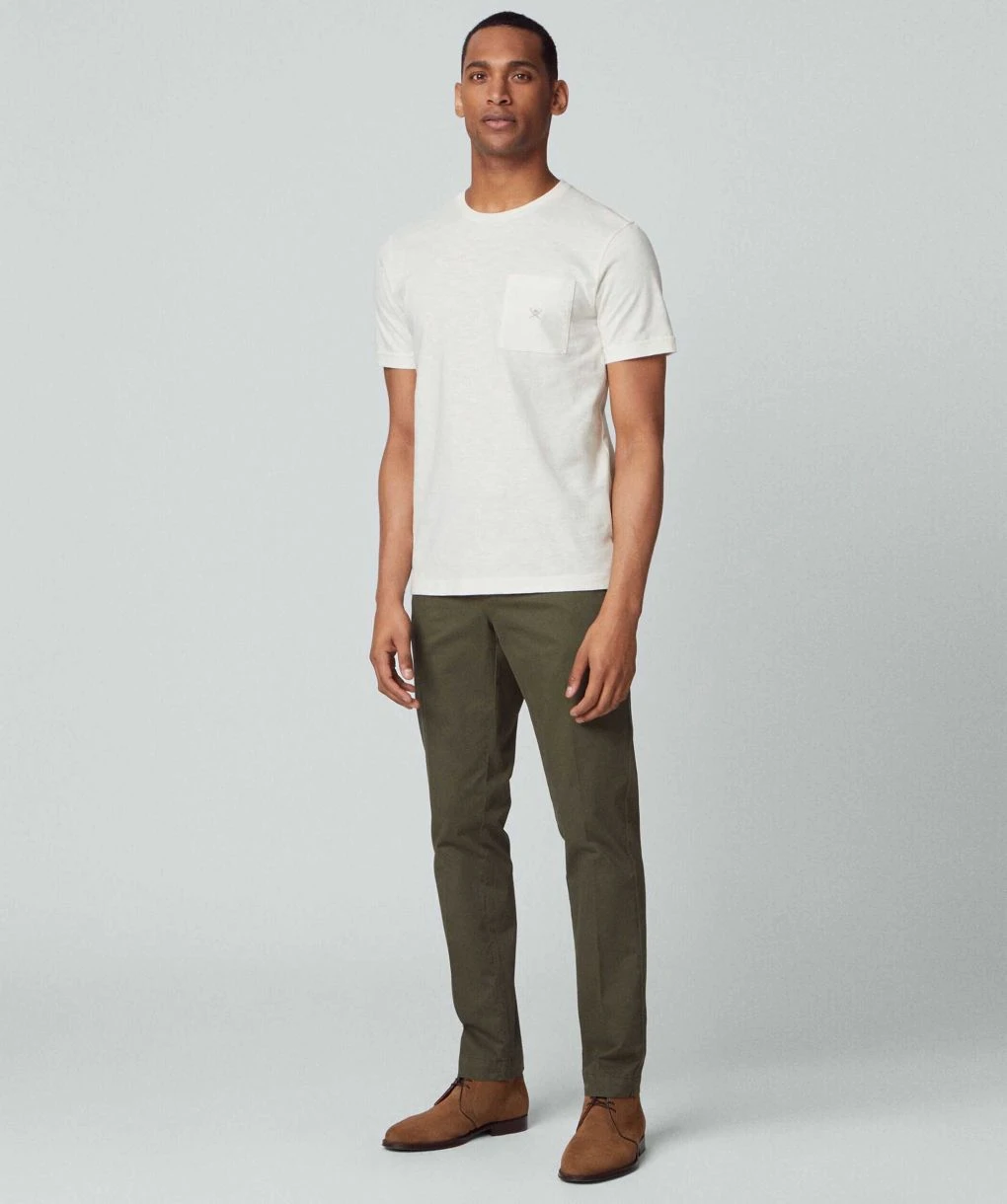 Hackett Cotton Linen Pocket T-Shirt 6 Hackett Cotton Linen Pocket T-Shirt - Image 4