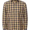 Fitted Body Linen Cotton Check Shirt