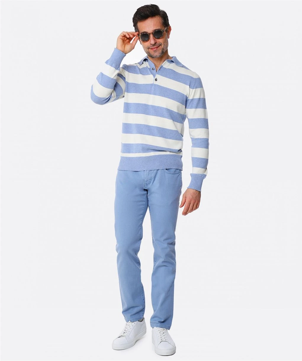 Cotton Striped Brogan Polo Shirt 6 Cotton Striped Brogan Polo Shirt - Image 4