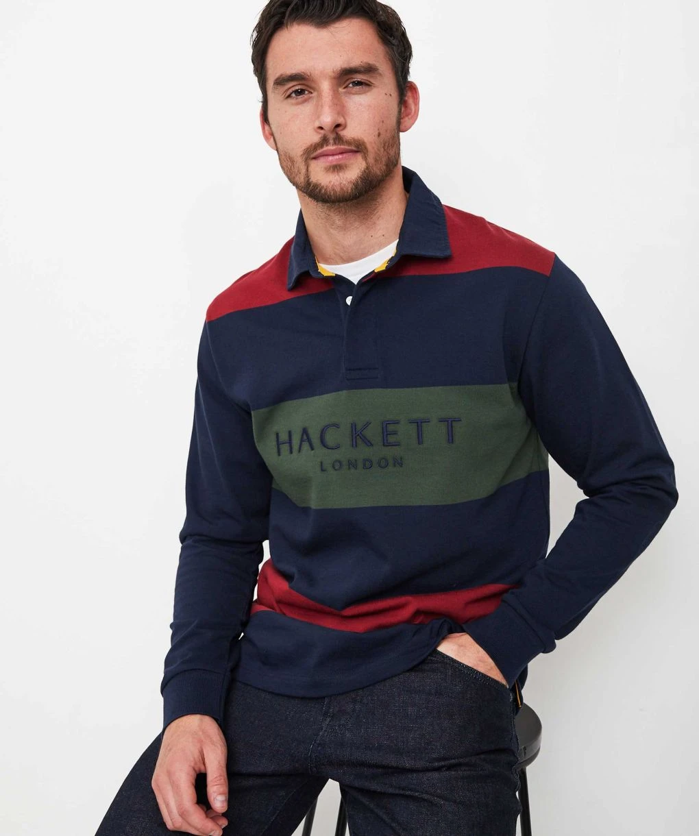 Hackett Heritage Striped Rugby Shirt 4 Hackett Heritage Striped Rugby Shirt - Image 2