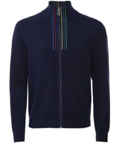 PAUL SMITH Zip Stripe Cardigan