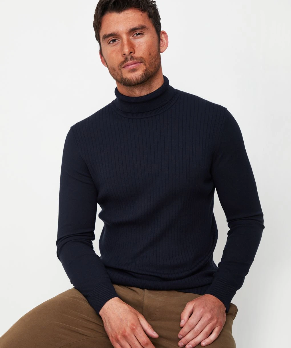 Rib Roll Neck Jumper 3 Rib Roll Neck Jumper - Image 2