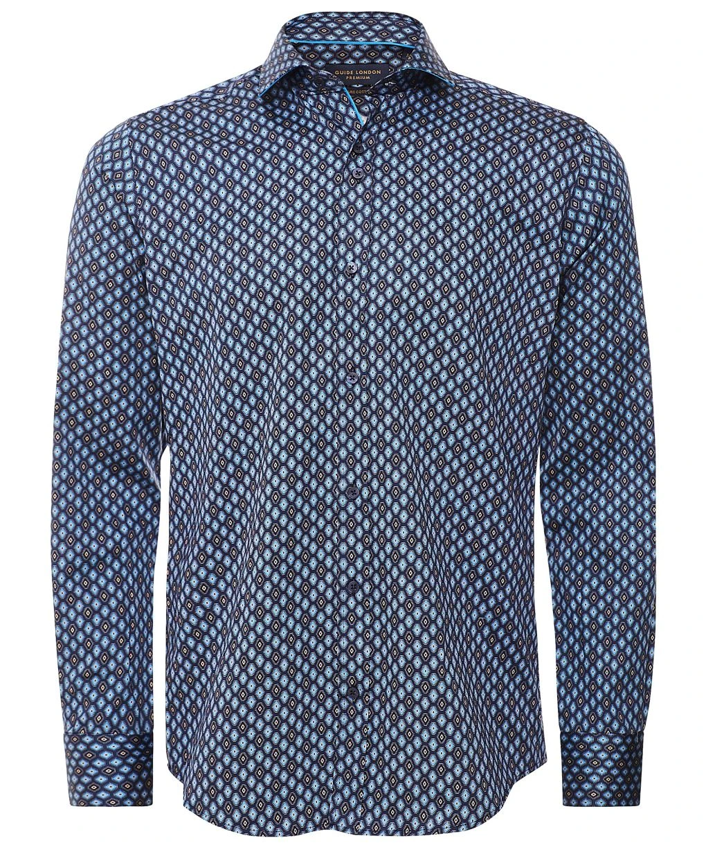 Slim Fit Geometric Shirt 3 Slim Fit Geometric Shirt