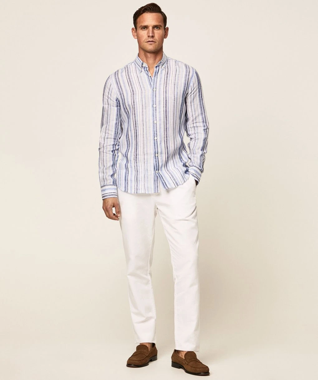 Hackett Linen Striped Shirt 6 Hackett Linen Striped Shirt - Image 4