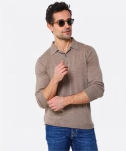 Merino Wool Long Sleeve Polo Shirt -Bossz Clothing Shop oIT7MRWvJJ4c59TkH57ocYQH8ckgXg5FmaAIUZhb