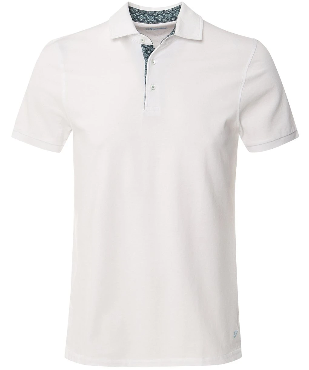 Floral Trim Polo Shirt 3 Floral Trim Polo Shirt