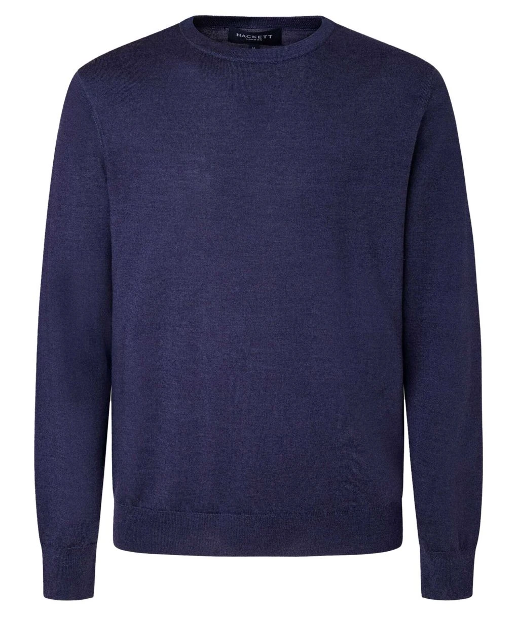 Hackett Merino Silk Crew Neck Jumper 3 Hackett Merino Silk Crew Neck Jumper