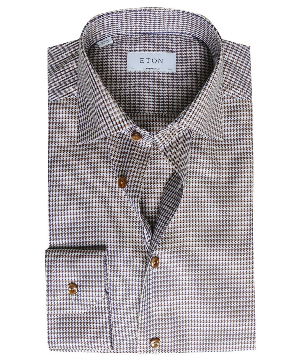 ETON Contemporary Fit Houndstooth Shirt 3 ETON Contemporary Fit Houndstooth Shirt