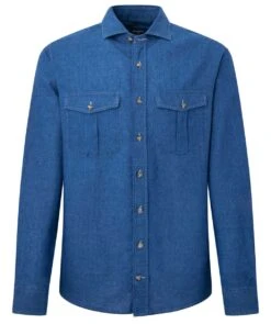Hackett Denim Cargo Shirt