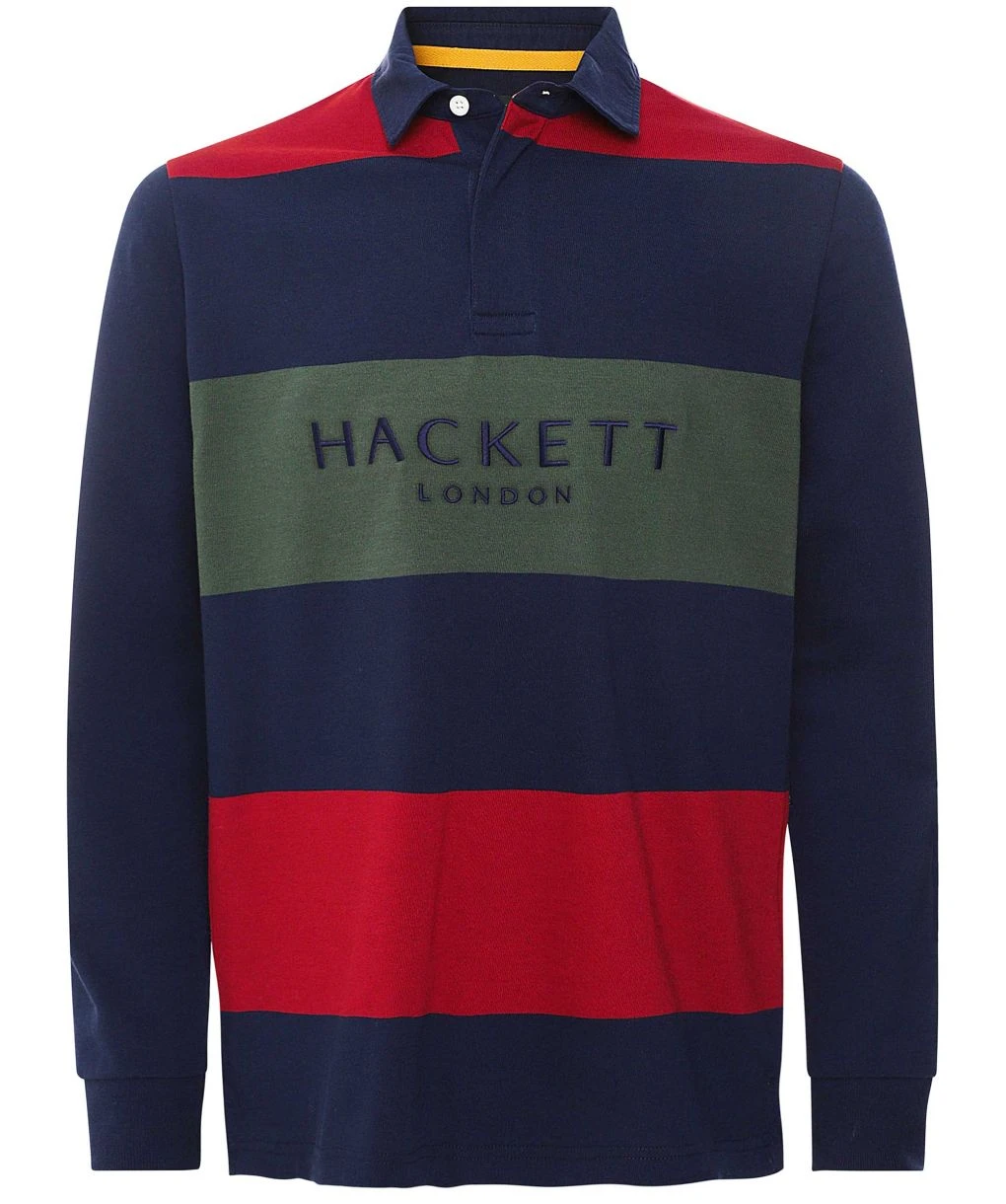 Hackett Heritage Striped Rugby Shirt 3 Hackett Heritage Striped Rugby Shirt