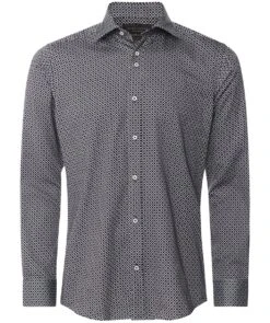 Slim Fit Sateen Print Shirt