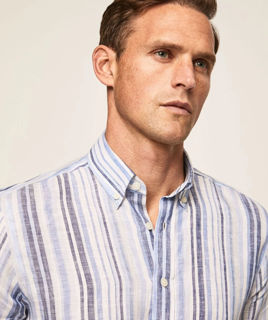 Hackett Linen Striped Shirt 7 Hackett Linen Striped Shirt - Image 5